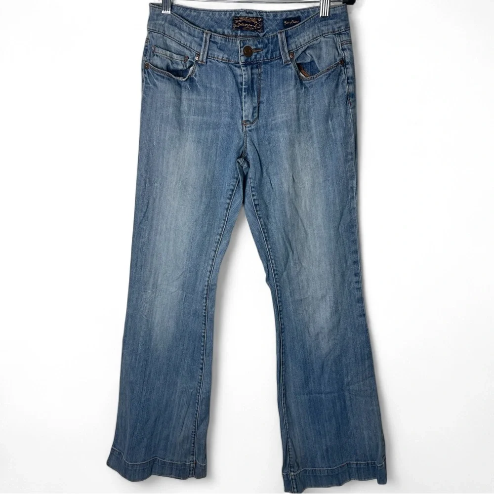 Seven7 - Women's Vintage SexyFlare Wide Leg Jeans Mid Rise‎ - Sz. 31